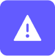 An icon of a triangle with an exclamation mark in the center.